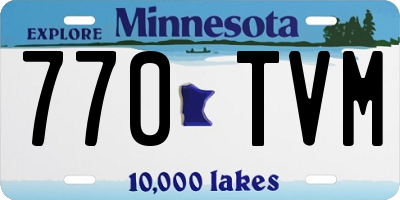MN license plate 770TVM