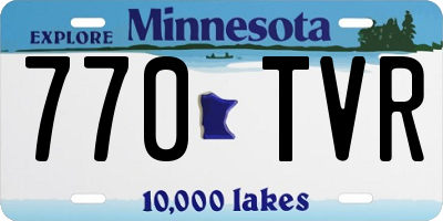 MN license plate 770TVR
