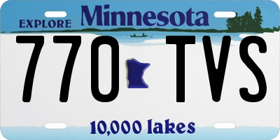 MN license plate 770TVS