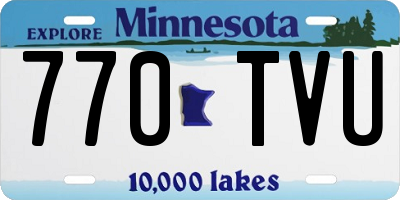 MN license plate 770TVU