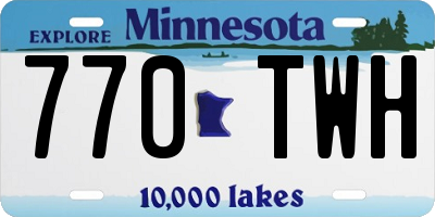 MN license plate 770TWH