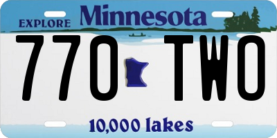 MN license plate 770TWO