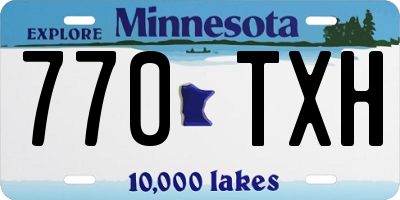 MN license plate 770TXH