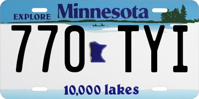 MN license plate 770TYI
