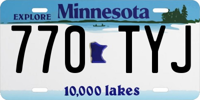 MN license plate 770TYJ