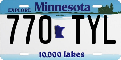 MN license plate 770TYL