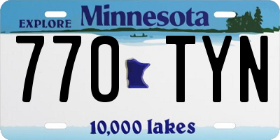 MN license plate 770TYN