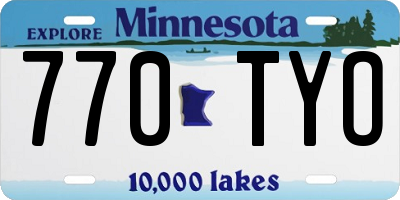 MN license plate 770TYO