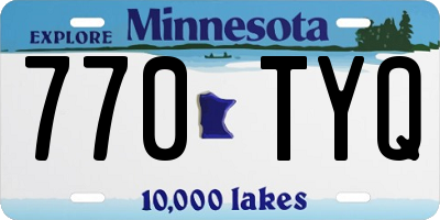 MN license plate 770TYQ