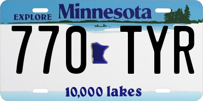 MN license plate 770TYR