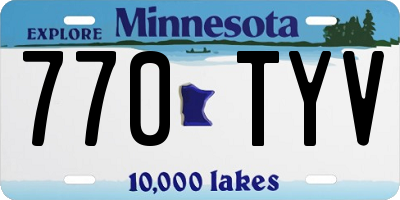 MN license plate 770TYV
