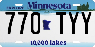 MN license plate 770TYY