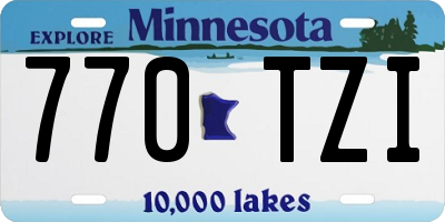MN license plate 770TZI