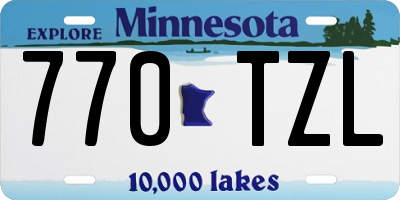 MN license plate 770TZL