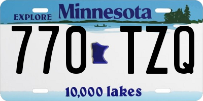 MN license plate 770TZQ