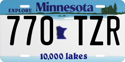 MN license plate 770TZR