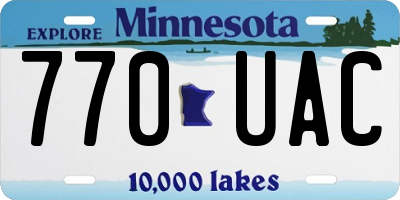 MN license plate 770UAC