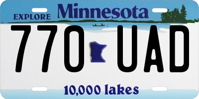 MN license plate 770UAD