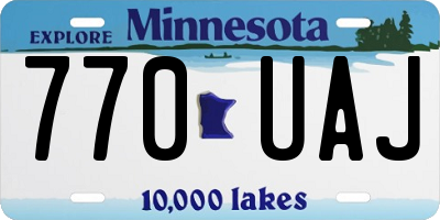 MN license plate 770UAJ