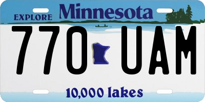MN license plate 770UAM