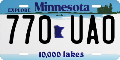 MN license plate 770UAO