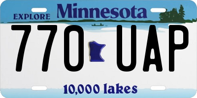 MN license plate 770UAP
