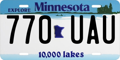 MN license plate 770UAU