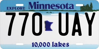 MN license plate 770UAY
