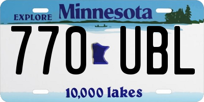 MN license plate 770UBL