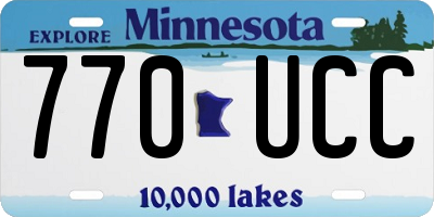 MN license plate 770UCC