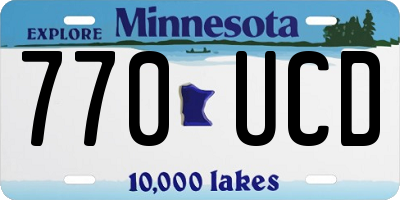 MN license plate 770UCD
