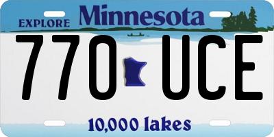 MN license plate 770UCE