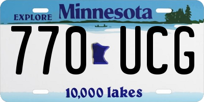 MN license plate 770UCG