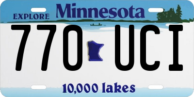 MN license plate 770UCI