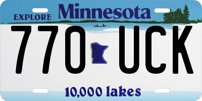 MN license plate 770UCK