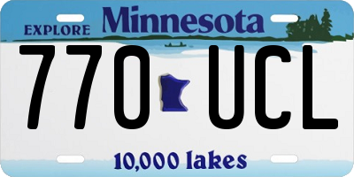 MN license plate 770UCL