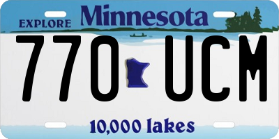 MN license plate 770UCM