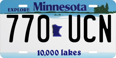 MN license plate 770UCN