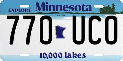 MN license plate 770UCO