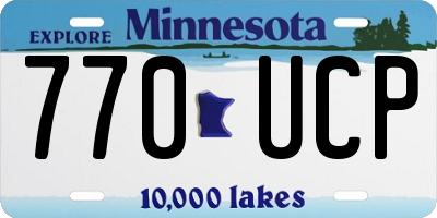 MN license plate 770UCP