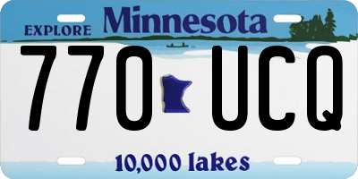 MN license plate 770UCQ