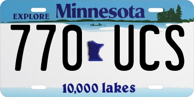 MN license plate 770UCS