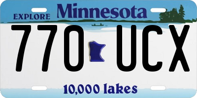 MN license plate 770UCX