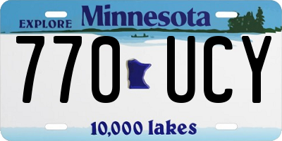 MN license plate 770UCY