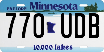 MN license plate 770UDB