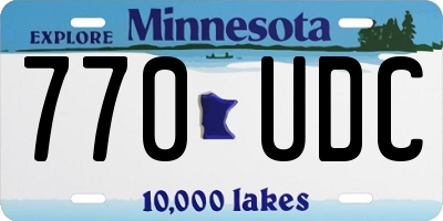 MN license plate 770UDC