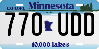 MN license plate 770UDD