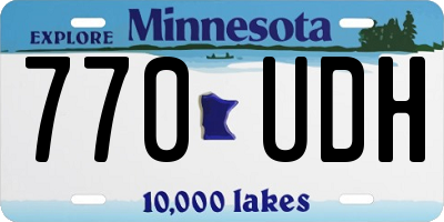 MN license plate 770UDH