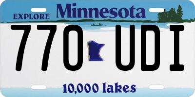 MN license plate 770UDI