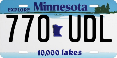 MN license plate 770UDL